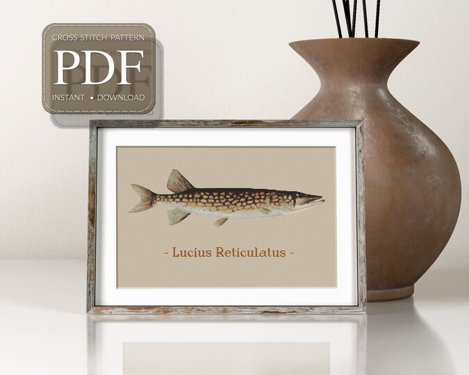 Pickerel > Cross Stitch Pattern PDF