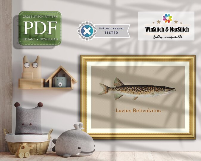 Pickerel > Cross Stitch Pattern PDF