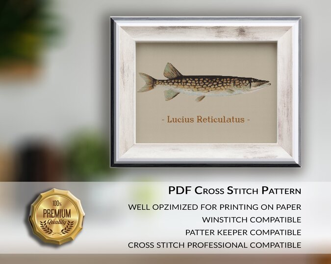 Pickerel > Cross Stitch Pattern PDF