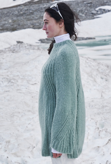 Strickanleitung; Formvollendet: Rund gestrickter Raglan-Pulli