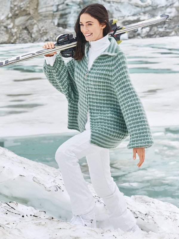 Strickanleitung: top-down gestrickte Jacke mit extravaganter Silhouette