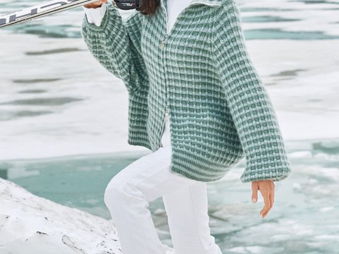 Strickanleitung: top-down gestrickte Jacke mit extravaganter Silhouette