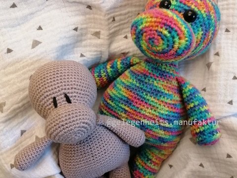 Häkelanleitung Narius, das Nilpferd