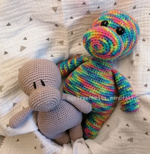 Häkelanleitung Narius, das Nilpferd