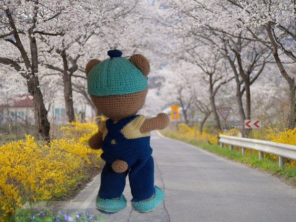 Spring clothes for Teddy bear and Bunny. Crochet pattern