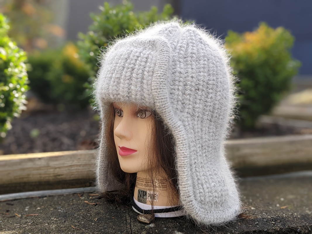 Pattern Knit Trapper Hat