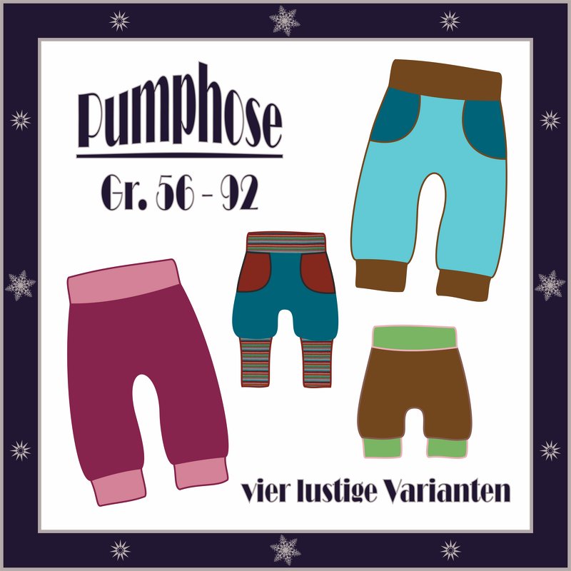 Babyhose Größe 56 -92 Nähanleitung Schnittmuster - Bild 2
