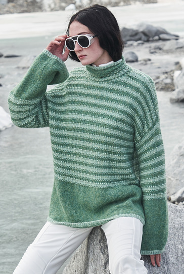 Strickanleitung: Toller Streifenpulli im angesagten Lässig-Look.