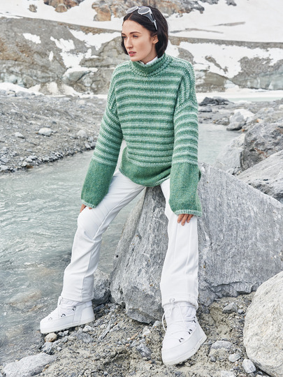 Strickanleitung: Toller Streifenpulli im angesagten Lässig-Look.