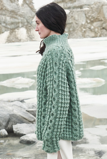 Strickanleitung: So lässig - der voluminöse Noppen-Zopfmuster-Pulli!