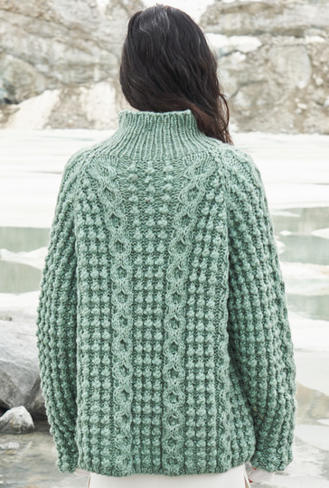 Strickanleitung: So lässig - der voluminöse Noppen-Zopfmuster-Pulli!