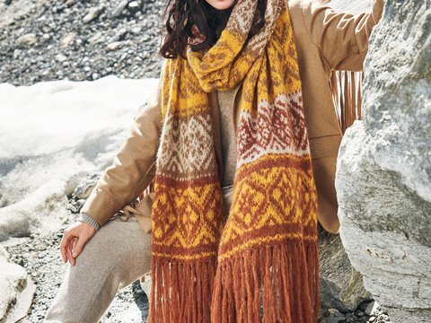 Strickanleitung: Übergroßer Schal mit Anden-Flair