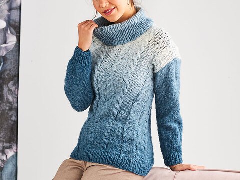 ROLLKRAGENPULLOVER GLETSCHERSEE