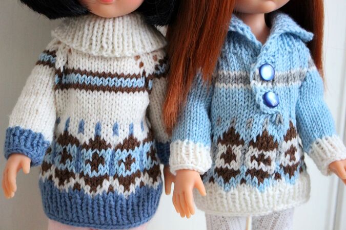 12-inch Dolls Norwegian Set Knitting Pattern
