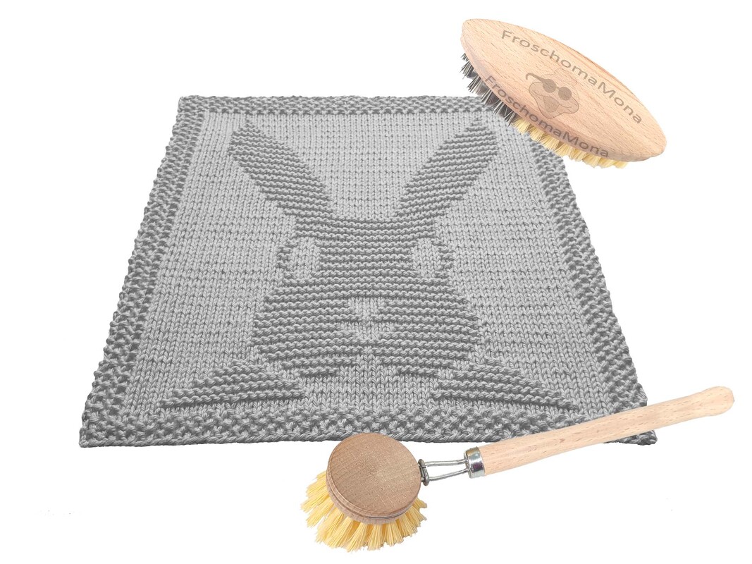 Osterhasen Hasen Spültuch Waschlappen Osterdeckchen „Hasi“ Strickanleitung