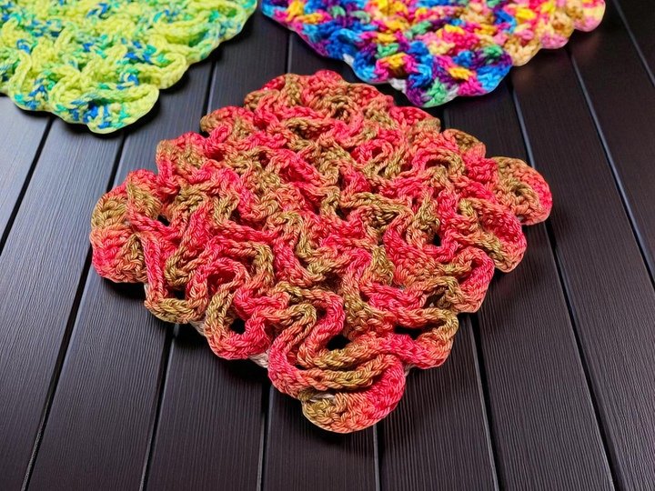 Korallen Granny Square - Häkelanleitung