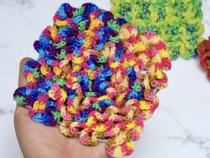 Korallen Granny Square - Häkelanleitung