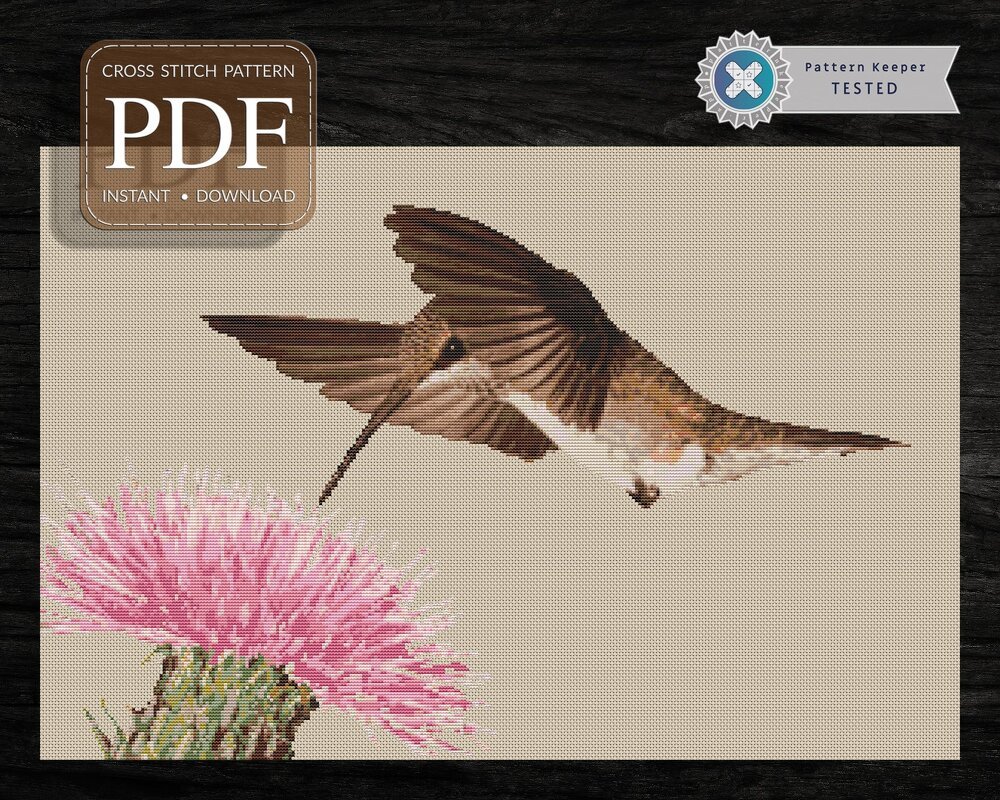 Hummingbird > Cross Stitch Pattern PDF