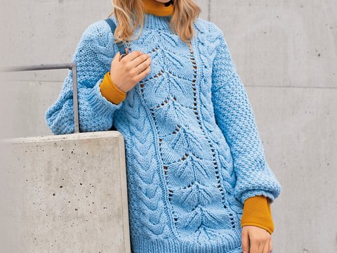 Strickanleitung: Pulli in Hellblau