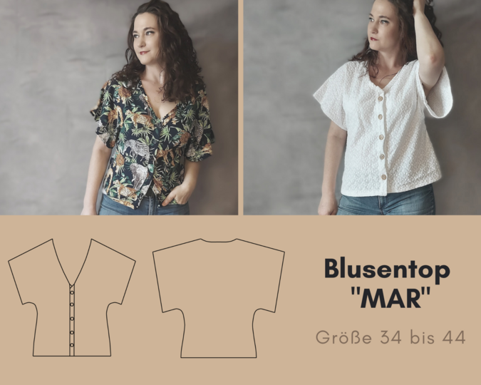 Schnittmuster Blusentop "Mar"