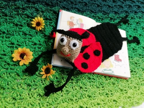 Anleitung Lesezeichen "Marienkäfer"