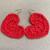 Crochet Heart Earrings for beginners, easy crochet pattern