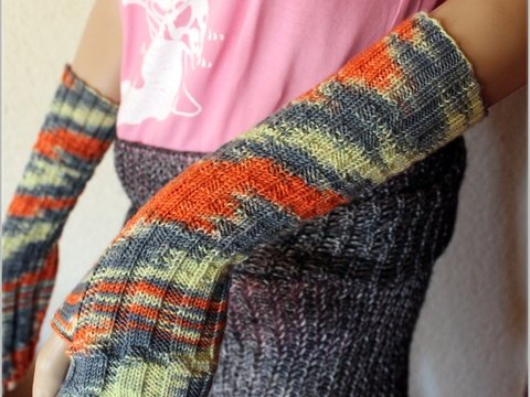 Armstulpen/Handstulpen/Pulswärmer "Tatjana"