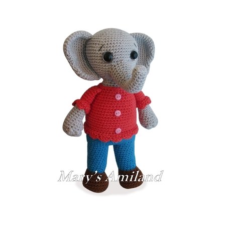 Gwendy Elephant the Ami - Amigurumi crochet pattern