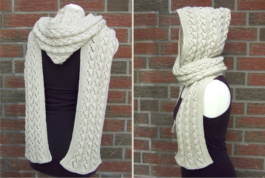 Strickanleitung für Kapuzenschal "Liebelei"