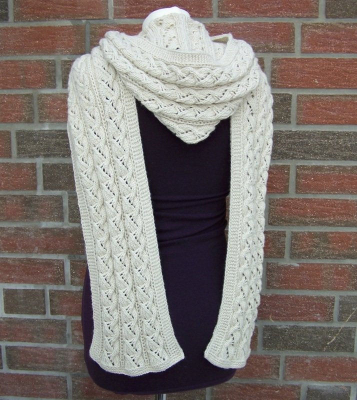 Strickanleitung für Kapuzenschal "Liebelei" - Bild 5