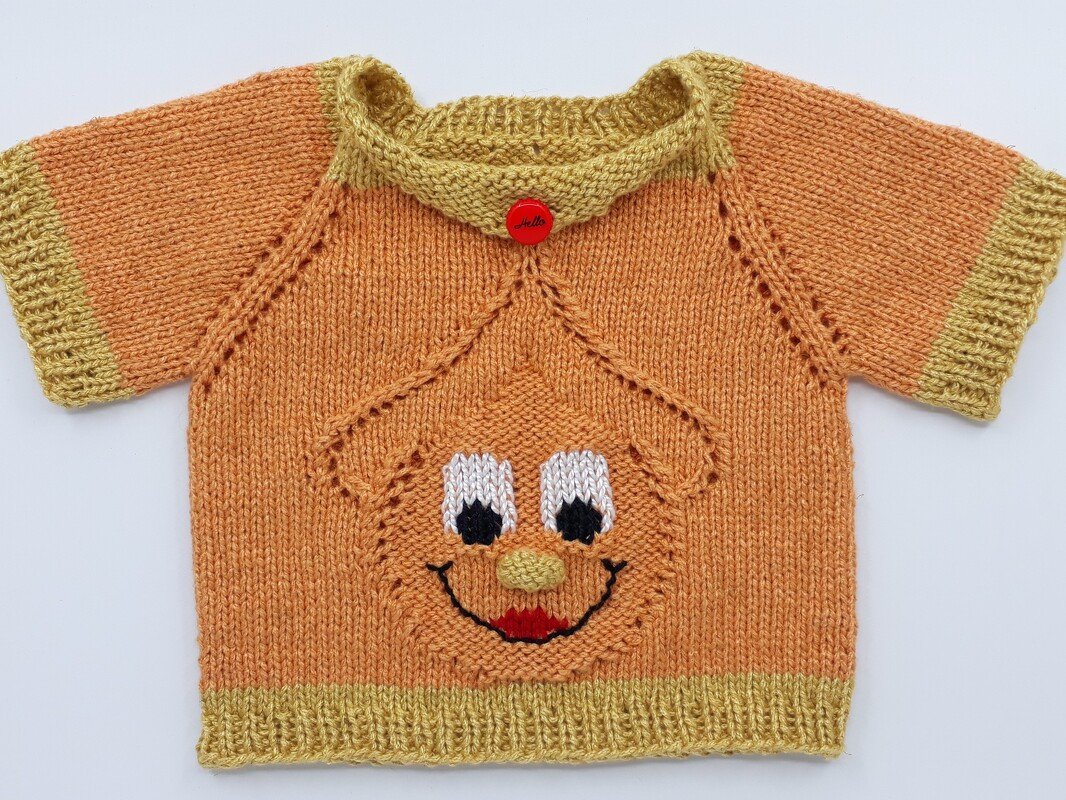 Knitting pattern kids jumper "spring gnome" top down