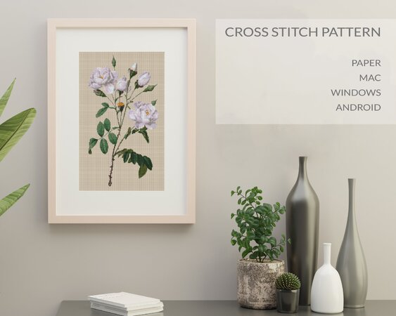 White Rose > Cross Stitch Pattern PDF
