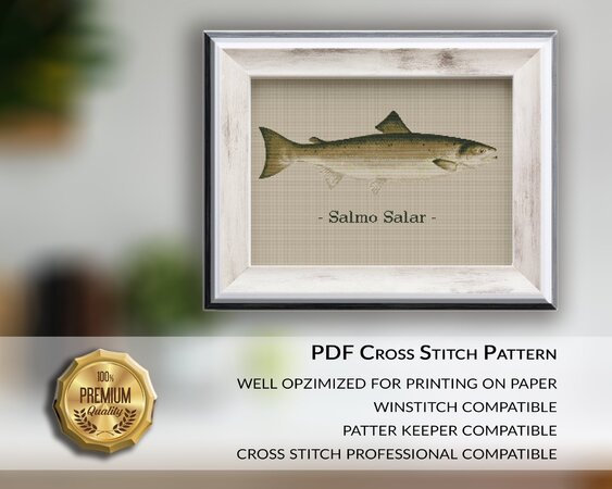 Atlantic Salmon > Cross Stitch Pattern PDF