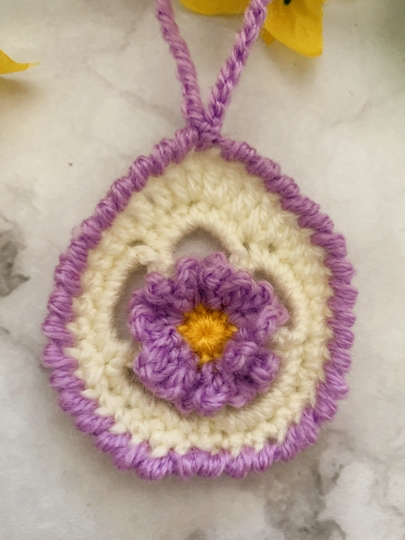 Ostereier mit Blümchen - Osterdeko, Anhänger, Schlüsselanhänger