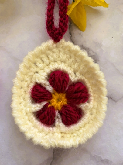 Ostereier mit Blümchen - Osterdeko, Anhänger, Schlüsselanhänger