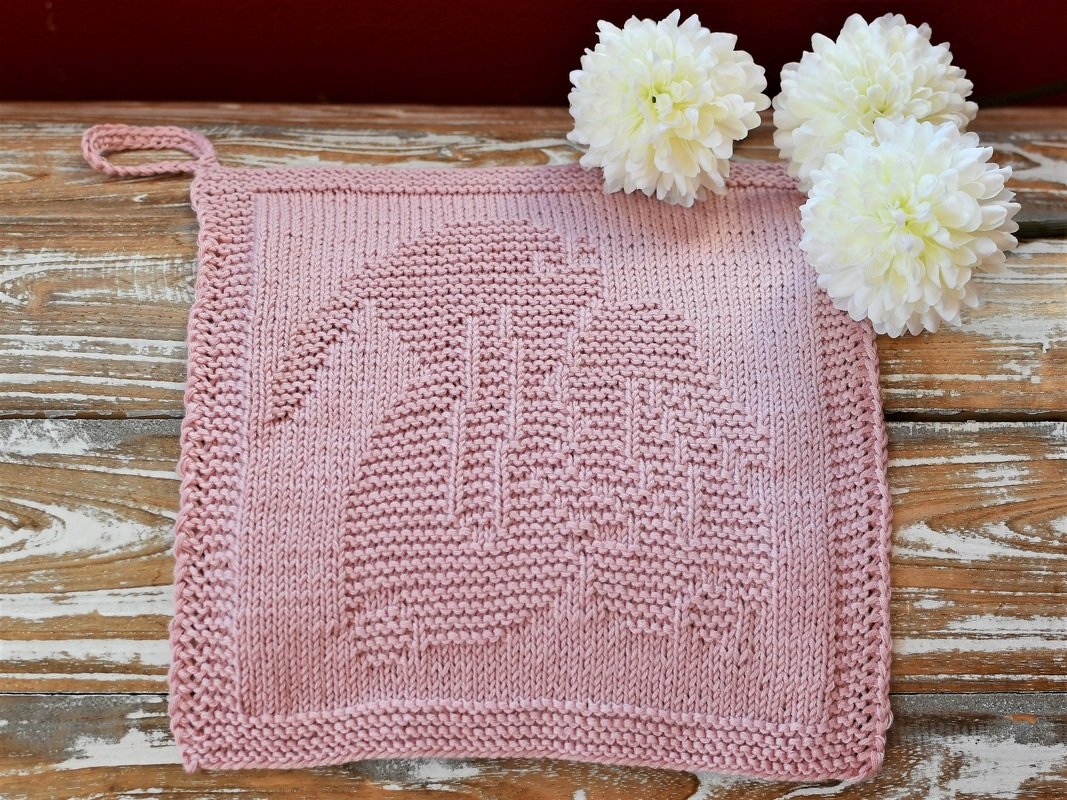 Knitting Pattern Washcloth "Cuddly Bunnies" - easy