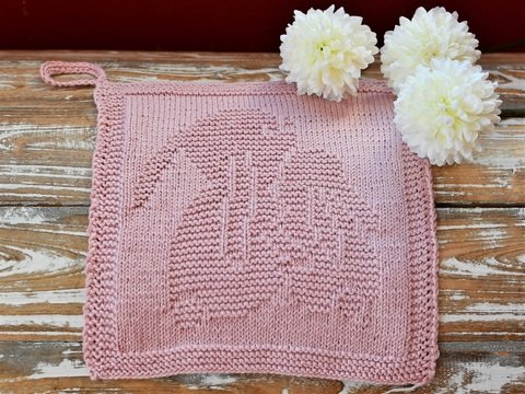 Strickanleitung Waschlappen "Kuschelhasen" - ganz einfach