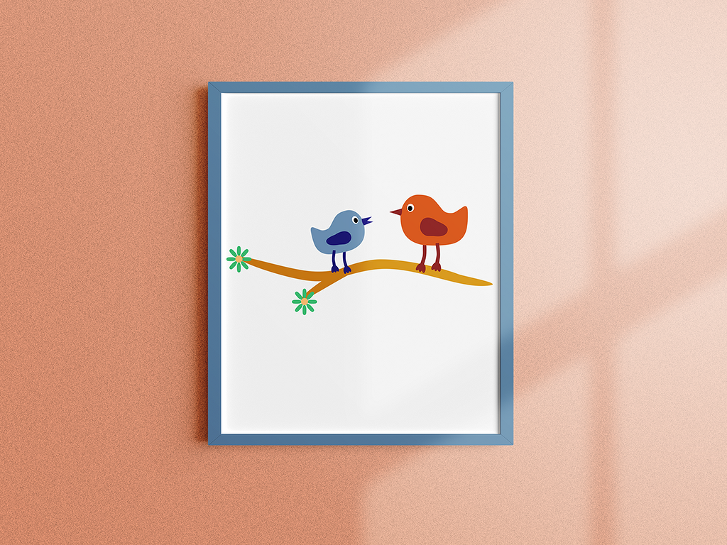 Plotterdatei "Vogelmotiv - Frühling"