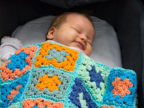 Häkelanleitung für Babydecke Kita