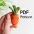 crochet carrot mini food pattern