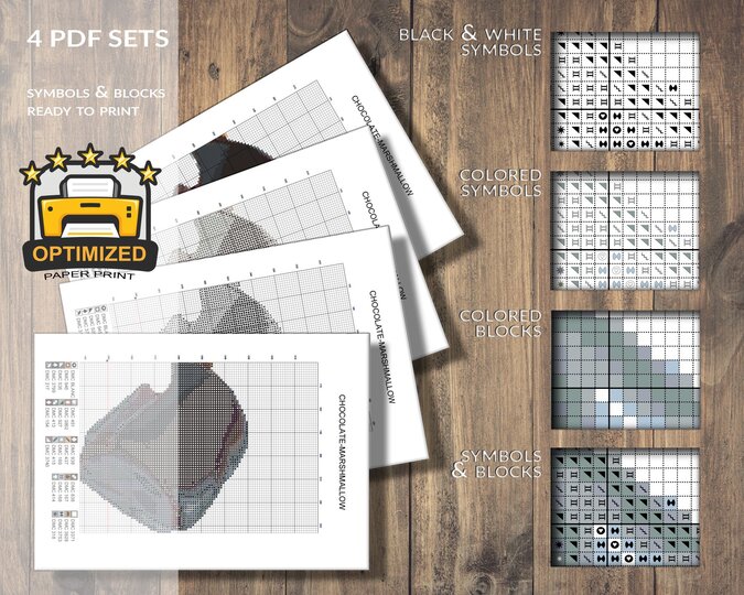 Chocolate Marshmallow > Cross Stitch Pattern PDF