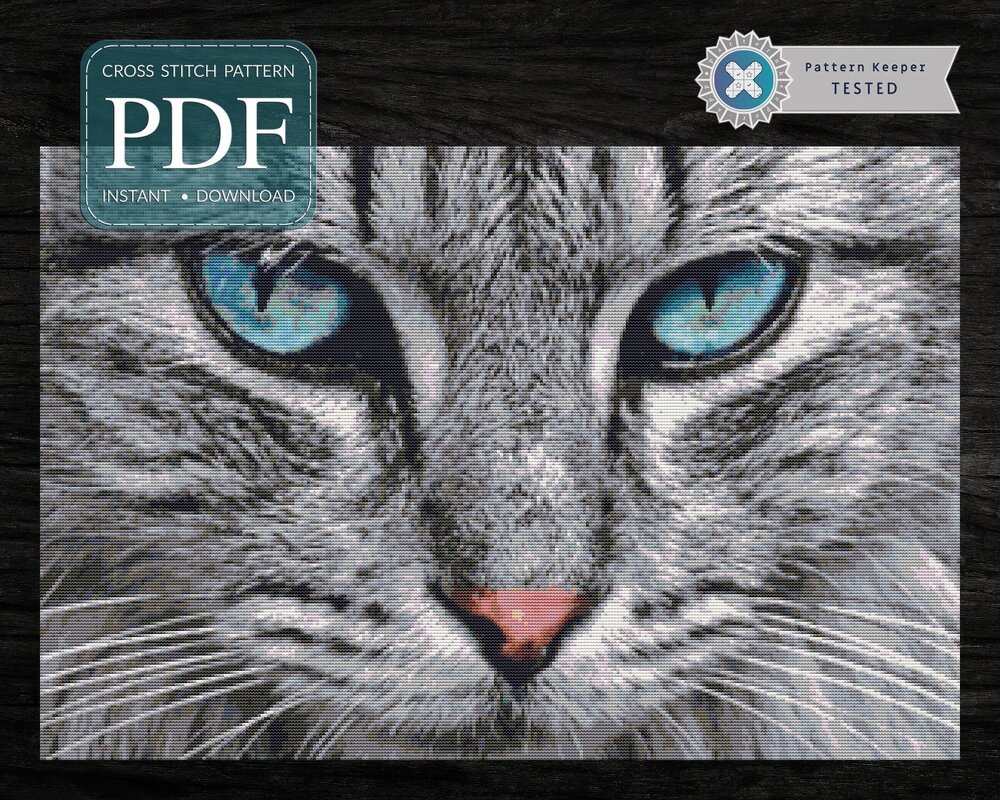 Cool Cat > Cross Stitch Pattern PDF