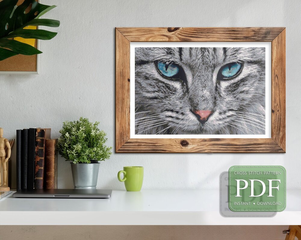 Cool Cat > Cross Stitch Pattern PDF - Image 3