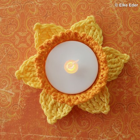 Daffodil, Narcissus – LED tealight holder, gift basket, easter decoration