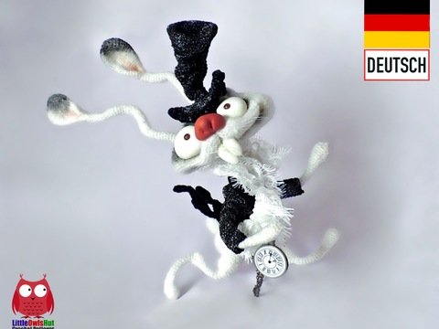 111DE Häkelanleitung Amigurumi Weißes Kaninchen - PDF Pertseva CP