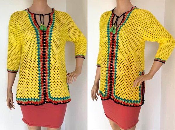 Sommerliche Kaftanbluse