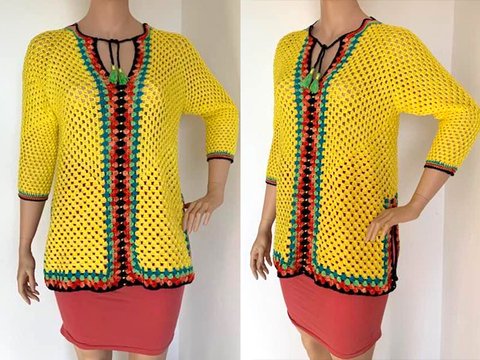 Sommerliche Kaftanbluse