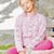 Strickanleitung: Pulli mit Ajourmuster und glatt rechts in Rosé
