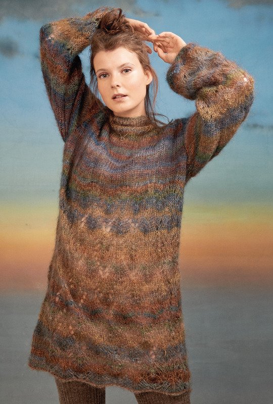 Strickanleitung: Kleid mit Stehkragen mit Farbverlaufsgarn - Bild 3