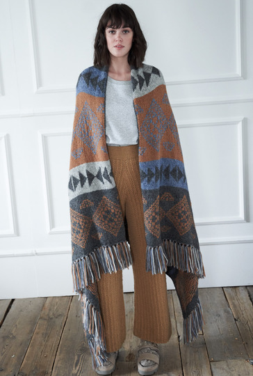 Strickanleitung: Kuscheliges Plaid im Jacquardmuster